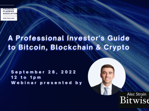September 28: A Professional Investor’s Guide To Bitcoin, Blockchain, and Crypto with Alec Strain